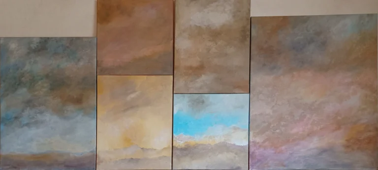 Assemblage de 6 toiles